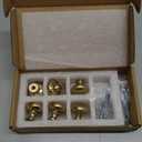 khtumeware 6 Pack 1-1/4" Champagne Bronze Zinc Alloy Cabinet Knobs - Single Hole Center Kitchen Satin Brass Cabinet Pull Hardware for Bedroom.