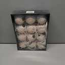 Pink Christmas Tree Ornaments Ball, 12 Pcs 4 Styles Hand-Polished Christmas Balls Shatterproof Xmas Hanging Ornaments Decor Set for Tree Garland Wreath (Rose Gold)