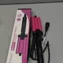 Mini Hair Crimper 3 Temperature Adjustable, 3 Barrel Curling Iron for Short Hair, Hair Waver for Women Beach Waves, 1/2 Inch Travel Size, Dual Voltage, Pouch Bag