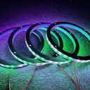 4PCS 8" Car LED Speaker Decorative Light Kit Dream Color Chasing Flow Series Spacer Ring Light Coaxial Speaker Lights Bluetooth App & Remote Controlled (4)