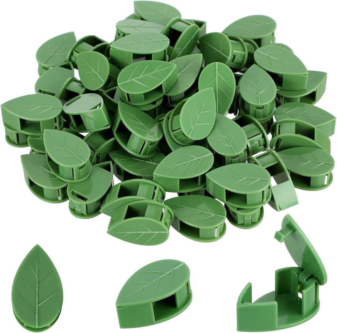 60 Pieces Plant Climbing Wall Fixture Clips with 72 Pieces Acrylic Adhesive Sticker Leaf Fixer Invisible Wall Vines Fixing Clips Self-Adhesive Hook Plant Vine Traction for Indoor Outdoor Decoration