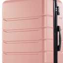 OLIXIS 28 Inch Luggage, Hardside Checked Suitcase with Spinner Wheels, Lightweight ABS Hard Shell Travel Luggage, TSA Approved Lock, Expandable Large Suitcase for Business & Travel–Pink