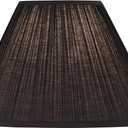 Aspen Creative 33142, Mushroom Pleated Traditional Spider Lamp Shade, Black, 7" Top x 17" Bottom x 11-1/2" Slant