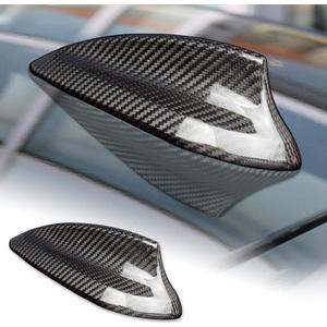 AIRSPEED Carbon Fiber Car Shark Fin Antenna Cover Radio Signal Base Sticker for BMW F22 F87 M2 F30 F35 F80 M3 G20 F32 F36 F82 M4 G30 G38 F90 M5 G11 G12 Accessories (Black)