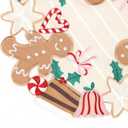Gingerbread Table Runner Christmas Decorations Candy Cane 36 inches Long for Kitchen Dinning Coffee Table Home Holiday Party Decor