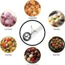 Portion Scoop - Disher, Cookie Scoop, Food Scoop - Portion Control - 18/8 Stainless Steel, White Handle (#6 / 5oz)