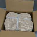 5 Pack Small Woven Storage Baskets for Shelves, Cotton Rope Baskets Organizer for Bathroom, Closet & Nursery, Decorative Storage Bins for Organizing Socks, Toys, 11.8"x7.9"x4.7", Khaki/White