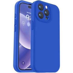 Vooii Compatible with iPhone 15 Pro Max Case, Upgraded Premium Silicone, [Camera Protection] [Soft Anti-Scratch Microfiber Lining] Shockproof Phone Case for iPhone 15 Pro Max 6.7 inch - Klein Blue