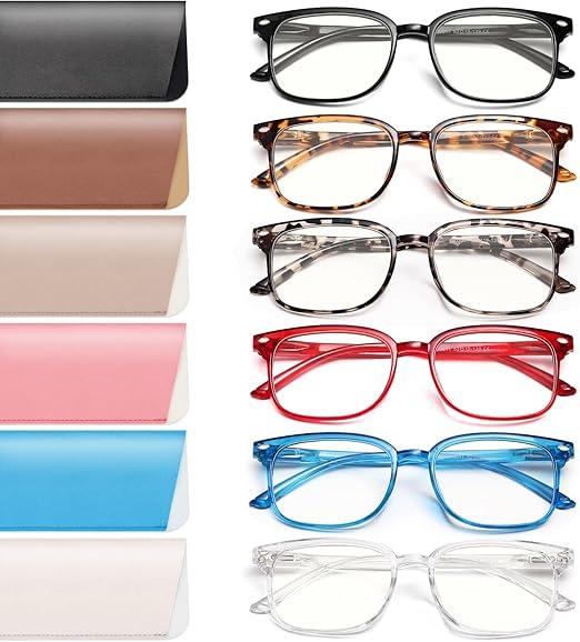 NOVIVON 6 Pack Reading Glasses for Women, Reading glasses men, Blue Light Blocking Readers, Computer eye glasses, Cheaters