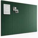 Bumusty Large Cork Board Alternative-48 x 36" Felt Bulletin Board Tiles, with 30 Pushpins, 70 Adhesive Tabs, Fine-Stripe 12-Pack, Cork Boards for Office Push Pin Board Felt Board-Pine Green
