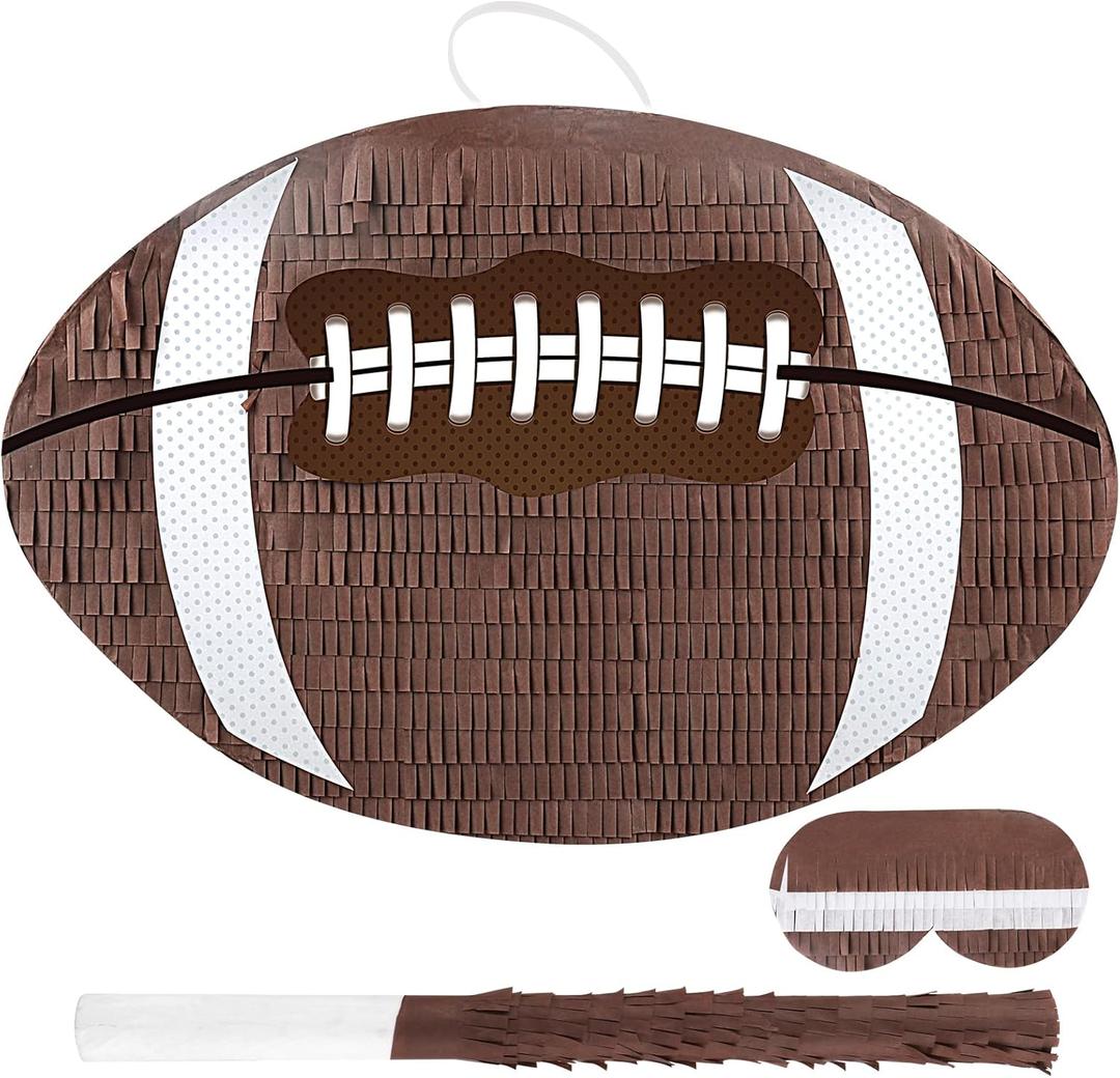 Football Pinata with Pinata Stick & Hanging Football Party Decorations Footballs Games for Footballs Sport Themed Birthday Party Supplies