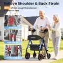 Upright Walkers for Seniors with Seat, 10" All Terrain Wheels