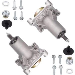 Spindle Assembly Fit for Craftsman HU Ariens Poulan - Mandrel Spindle Fit for 42" 46" 48" 54" Mower Deck, with Thread Bolts and Grease Fitting, Replace 192810 532187292 532187281 567253301 (2)