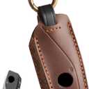 Key Fob Cover for BMW Compatible with BMW 2022 - 2025 1 6 7 X1 X7 X5 I7 XM 740 220 118 3 Button Smart Leather Car Key Protector Key Case Fob Chain/Brown