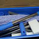 Window Cleaning Kit with Bucket, 76" Extension Pole, Squeegee & Washer