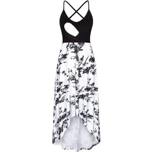 Baikea Breastfeeding Dresses Women, Lady Midi Sundress Discrete Feeding Lining Lactational Clothing for Labor Splicing Patterned Comfortable Trendy Nursing Wear White L