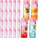 Maxdot 24 Pcs Thank You Water Bottles Bulk 17 oz Employee Appreciation Gifts Plastic Water Bottle Reusable Cup Inspirational Thank You Gift for Coworker Teacher Nurse Recognition Birthday(Pink)