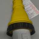 50 Amp to 15 Amp 110V RV Adapter Plug, 15A Male to 50A Female RV Power Adapter with Twist Lock Plug, Dogbone Electrical for Camper, NEMA 5-15P SS 2-50R, 10/3 STW Cord 12" Yellow