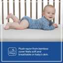 Sealy Baby Cozy Brilliance Breathable Crib Mattress, GREENGUARD GOLD Certified, Made in USA, Firm Dual Firmness, Toddler Bed Fit, Rayon, Waterproof, Non Toxic, Washable Zip Cover, 52 x 28