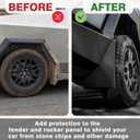 BestEvMod Upgrade Mud Flaps Splash Guards Compatible with Tesla Cybertruck 2026 2025 2024 Splash Fender OEM Style ABS Winter Sediment Dirt Protection Set of 4 No Need to Drill Full Cover