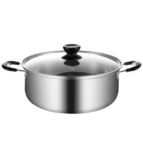 Stainless Steel Saucepan, 0.9 Quart Double Handle Milk and Soup Pot with Lid for Warming, Cooking and Boiling Milk, Spaghetti, Soup in Kitchen and Outdoor (16cm)