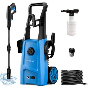 Electric Pressure Washer Power Washer Electric Powered Power Wash Power Washers with Adjustable Nozzle, Pressure Cleaning Machine with Foam Cannon for Cars, Fences, Driveways, Patios, Home Cleaning (Blue)