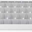 Oirlv 28 Region Ring Display Tray Stackable Jewelry Organizer Trays Leather Rings Storage Case