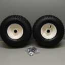 15x6.00-6 Rubber Lawn Mower Tire and Wheel, 2 Pcs Replacement 15x6-6nhs Riding Mowers Lawn Tire and Wheel with Bearing Bore 3/4", 3" Centered Hub