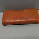 APHISON Womens Wallets RFID Blocking Leather Clutch Long Wallet for Women Card Holder Phone Organizer Ladies Travel Purse Hollow Out Sunflower Design Gift (BROWN)