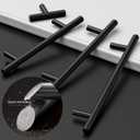 homdiy 10 Pack Solid Cabinet Knobs Black Dresser Knobs Single Hole Drawer Knobs Black Kitchen Hardware for Dresser Drawer