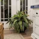 CQURE 50" Large Fake Fern Artificial Ferns for Outdoors,96 Branches Set of 2 Realistic Artificial Boston Ferns Bush Plant for Indoor Outdoor Garden Porch Decor