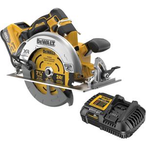 DEWALT 20V MAX XR Brushless Cordless 7-1/4 in. Circular Saw Kit with Battery and Charger (DCS590WW1)