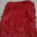 MEGO Luxury Fluffy Body Pillow Cover, 20x54 Shaggy Faux Fur Body Pillow Case, Red Soft Plush Fuzzy Body Pillowcase, Decorative Furry Long Bed Pillow with Zipper Closure Hug Pillow for Bedroom Red