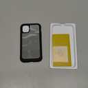 Miracase Glass Series for iPhone 11 Case 6.1 inch, Upgraded Full-Body Rugged Phone Bumper Case Cover with Built-in 9H Tempered Glass Screen Protector and Camera Protector, Black