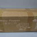 Baby Playpen, 50x50 in Small Play Pen for Babies and Toddlers, Playpen for Kids with Gate, Indoors Play Yard with Soft Breathable Mesh (Khaki)
