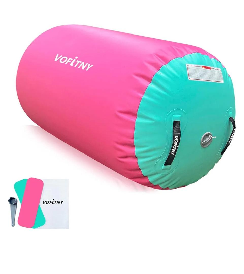 VOFiTNY Gymnastics Tumbling Equipment Air Barrel Inflatable Octagon Tumbler Roller Back-bend Trainer Cheerleading Without Pump