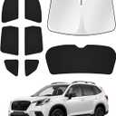Sunshades for 2019-2024 Subaru Forester Accessories Windshield Sun Shade Side Rear Window Shade Cover Sun Visor Shield Privacy Protection Keep Vehicle Cool Black 8PCS