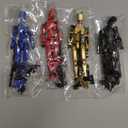 4PCS Assembled Titan T-13 Action Figures Set Lucky Dummy Nova 13 Action Figure Robot Anime Stick Figures Fidget Toys for Boys Multi Movable Joints Gifts Toys for Kids (Black+Blue+Golden+Red)