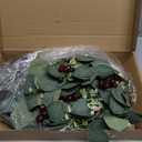 2pcs Christmas Candle Artificial Eucalyptus Berry Wreaths for Festive Table Decor for Holiday Parties Home Decoration Random Styles