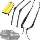 1 Pair Front Windshield Wiper Arm & 22" Blade Kit 22917501 22917502 20788071 Compatible with Cadillac Escalade GMC Yukon, Compatible with Chevrolet Suburban/Avalanche/Tahoe 2008-2013