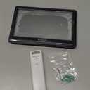 Atomic Clock Wall with Indoor/Outdoor Temp, Battery Operated Digital Wall Clock with 10.5" Large LCD Display, 330ft Range Desk Table Clock with Alarm, DST, Calendar for Living Room Bedrooms, Black