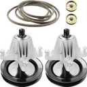 42 Mower Deck Rebuild Kit Fit for Cub Cadet LTX1040 LTX1042, 2 Spindle Assemblies 618-04822 618-04889 918-04822, 2 Flat Pulleys, 2 Idlers, 1 Deck Belt (96 1/2" x 1/2") 754-04060 954-04060