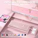 AULA F99 Wireless Mechanical Keyboard-Silent Version,Tri-Mode(BT5.0/2.4GHz/USB-C),Gasket Structure,Hot Swappable Mechanical Keyboard with Pre-lubed Linear Switches,RGB Backlit PC Gaming Keyboards,Pink