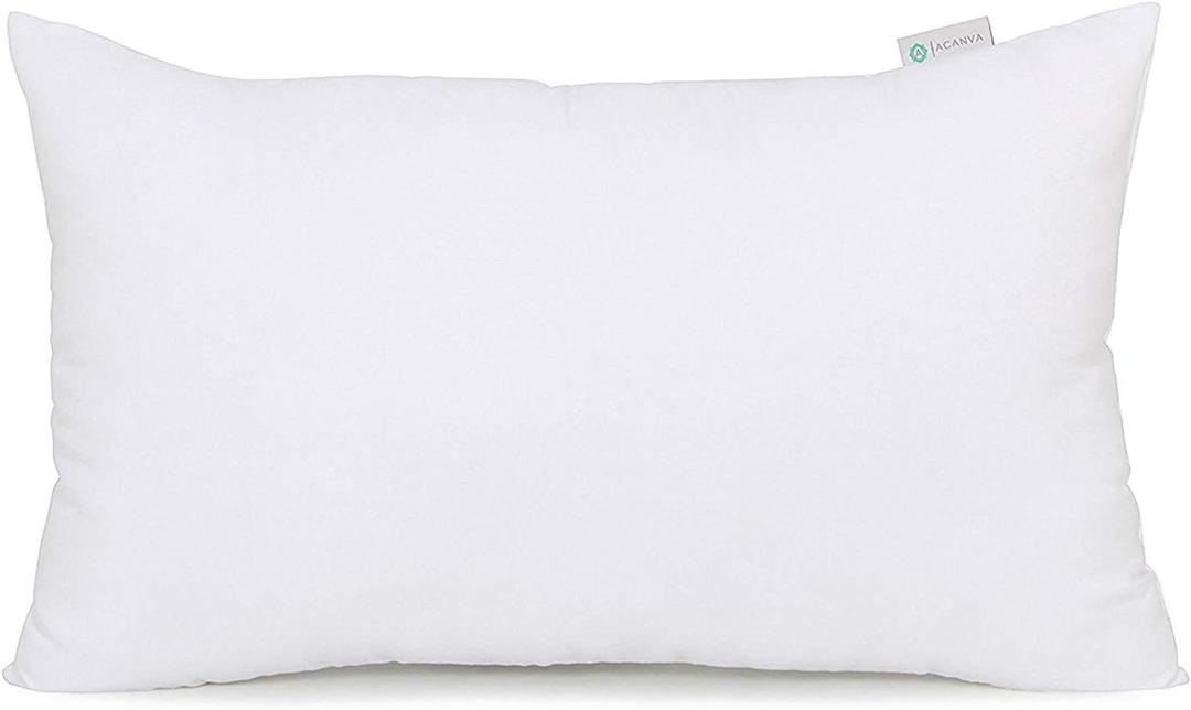 Acanva Polyester Decorative Rectangle Throw Pillow Inserts, Hypoallergenic Form Stuffer Cushion Sham Filler, 16x26, White, 1 Count (Pack of 1)