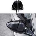 Rifoda Horn type Side rearview mirror cover trims ABS plastic Material decoration fit for Honda 10th 11th Gen accord 2018 2019 2020 2021 2022 2023 2024 2025 Exterior Accessories 2PCS (Bright Black)