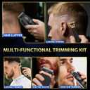 Hair Clippers for Men with LED Display, 4-Piece Cordless Grooming Kit with Hair Clipper, Beard Trimmer, Foil Shaver & Nose Trimmer, Complete Set for Home Barber