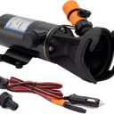 RecPro RV 12 Volt Macerator Pump | Portable 12GPM Sewage Waste Grinder | Dump Pump with Flexible Impeller for RVs, Motorhomes, and Campers