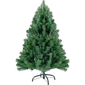 4ft Green Christmas Tree - Premium Hinged Artificial Small Christmas Tree, Canadian Fir Full Bodied 4 Feet Tree with 320 Tips, Lightweight and Easy to Assemble Holiday Dcor Tree with Metal Stand