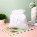 2 x BESPORTBLE Satin Bridal Wedding Money Bag,White Bridal Bridesmaid Wrought Decorative Clutch Bag Showers Pouch Bag for Wedding Party Favors