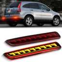 Rear Bumper Reflector Lamp Fog Light DRL Sequential Turn Signal Lamp Feature Kit for Honda CRV CR-V 2010 2011, LED Rear Reflector Tail Lamp Replace OEM Reflector, 33505-SWA-J01 (Red)